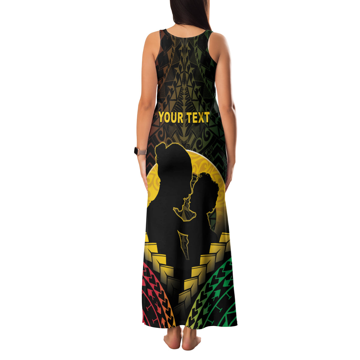 Personalised Vanuatu Happy Father's Day Family Matching Tank Maxi Dress and Hawaiian Shirt Mi Lavem Yu Papa Polynesian Tribal LT05 - Polynesian Pride