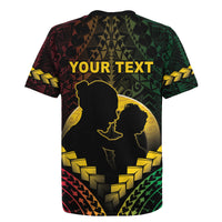 Personalised Vanuatu Happy Father's Day Rugby Jersey Mi Lavem Yu Papa Polynesian Tribal