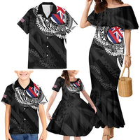 Hawaii Flag Day Family Matching Mermaid Dress and Hawaiian Shirt Hawaiian Maile Lei LT05 - Polynesian Pride