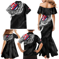 Hawaii Flag Day Family Matching Mermaid Dress and Hawaiian Shirt Hawaiian Maile Lei LT05 - Polynesian Pride