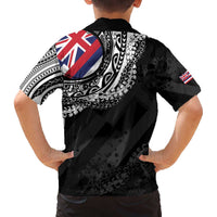 Hawaii Flag Day Family Matching Off The Shoulder Long Sleeve Dress and Hawaiian Shirt Hawaiian Maile Lei LT05 - Polynesian Pride