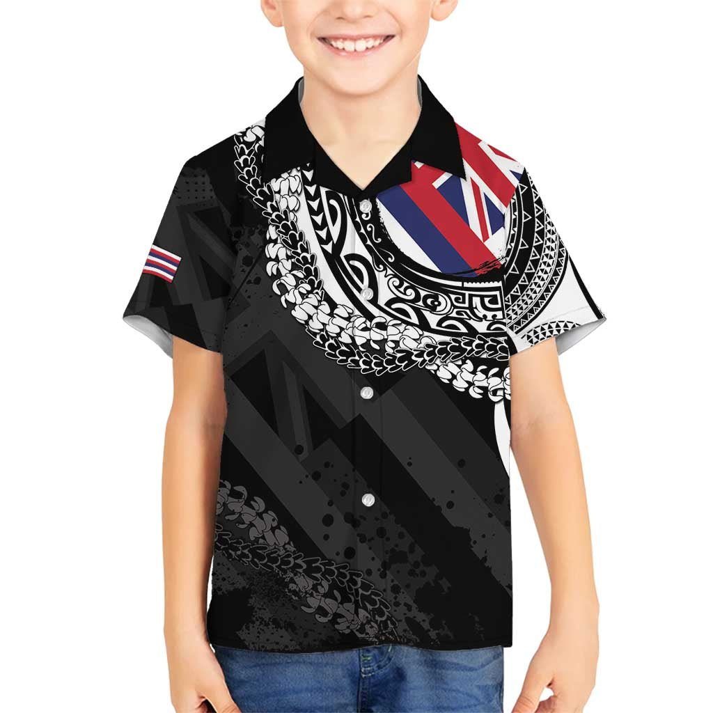 Hawaii Flag Day Family Matching Off Shoulder Maxi Dress and Hawaiian Shirt Hawaiian Maile Lei