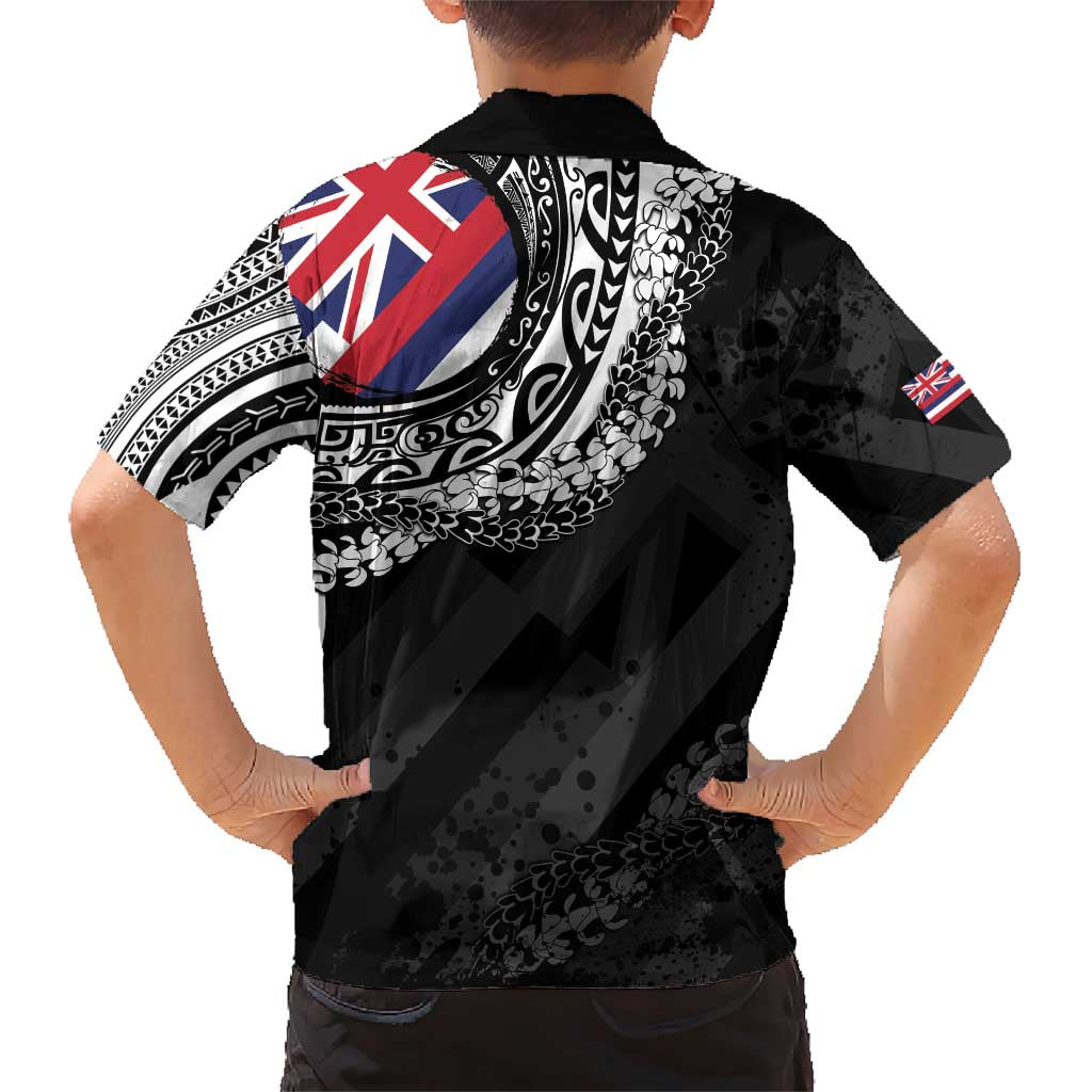 Hawaii Flag Day Family Matching Short Sleeve Bodycon Dress and Hawaiian Shirt Hawaiian Maile Lei LT05 - Polynesian Pride