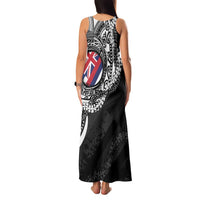 Hawaii Flag Day Family Matching Tank Maxi Dress and Hawaiian Shirt Hawaiian Maile Lei LT05 - Polynesian Pride