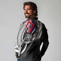 Hawaii Flag Day Long Sleeve Polo Shirt Hawaiian Maile Lei