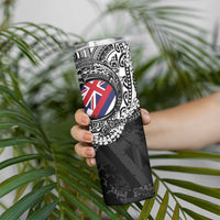 Hawaii Flag Day Skinny Tumbler Hawaiian Maile Lei LT05 - Polynesian Pride