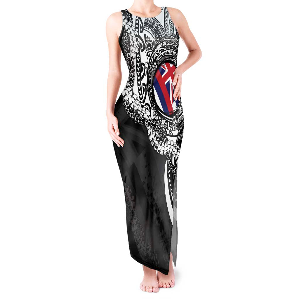 Hawaii Flag Day Tank Maxi Dress Hawaiian Maile Lei