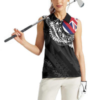 Hawaii Flag Day Women Sleeveless Polo Shirt Hawaiian Maile Lei