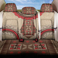 Samoa Language Week Back Car Seat Cover Samoan Motif With Red Hibiscus