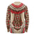 Samoa Language Week Long Sleeve Shirt Samoan Motif With Red Hibiscus