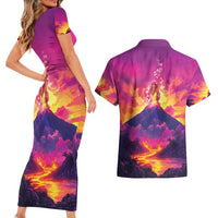 Hawaii Kilauea Volcano Couples Matching Short Sleeve Bodycon Dress and Hawaiian Shirt There Is Pele Goddess Of The Volcano LT05 - Polynesian Pride
