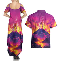 Hawaii Kilauea Volcano Couples Matching Summer Maxi Dress and Hawaiian Shirt There Is Pele Goddess Of The Volcano LT05 - Polynesian Pride