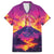 Hawaii Kilauea Volcano Family Matching Off The Shoulder Long Sleeve Dress and Hawaiian Shirt There Is Pele Goddess Of The Volcano - Polynesian Pride
