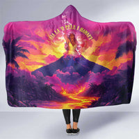 Hawaii Kilauea Volcano Hooded Blanket There Is Pele Goddess Of The Volcano LT05 One Size Purple - Polynesian Pride