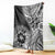 Hibiscus With Black Austronesian Tattoo Pattern Blanket - Polynesian Pride