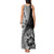 Hibiscus With Black Austronesian Tattoo Pattern Tank Maxi Dress - Polynesian Pride
