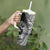 Hibiscus With Black Austronesian Tattoo Pattern Tumbler With Handle - Polynesian Pride