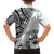 Hibiscus With White Austronesian Tattoo Pattern Family Matching Off The Shoulder Long Sleeve Dress and Hawaiian Shirt - Polynesian Pride