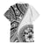 Hibiscus With White Austronesian Tattoo Pattern Family Matching Off The Shoulder Long Sleeve Dress and Hawaiian Shirt - Polynesian Pride