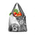 Hibiscus With White Austronesian Tattoo Pattern Grocery Bag - Polynesian Pride