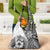 Hibiscus With White Austronesian Tattoo Pattern Grocery Bag - Polynesian Pride