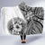 Hibiscus With White Austronesian Tattoo Pattern Hooded Blanket - Polynesian Pride