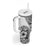 Hibiscus With White Austronesian Tattoo Pattern Tumbler With Handle - Polynesian Pride