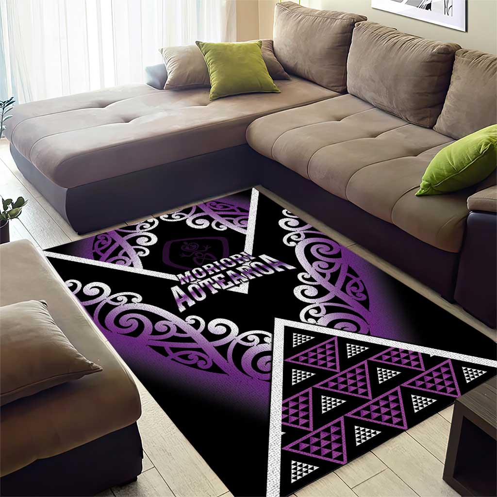 Aotearoa Moriori Area Rug Maori Pattern New Zealand - Polynesian Pride