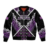 Personalised Aotearoa Moriori Bomber Jacket Maori Pattern New Zealand - Polynesian Pride