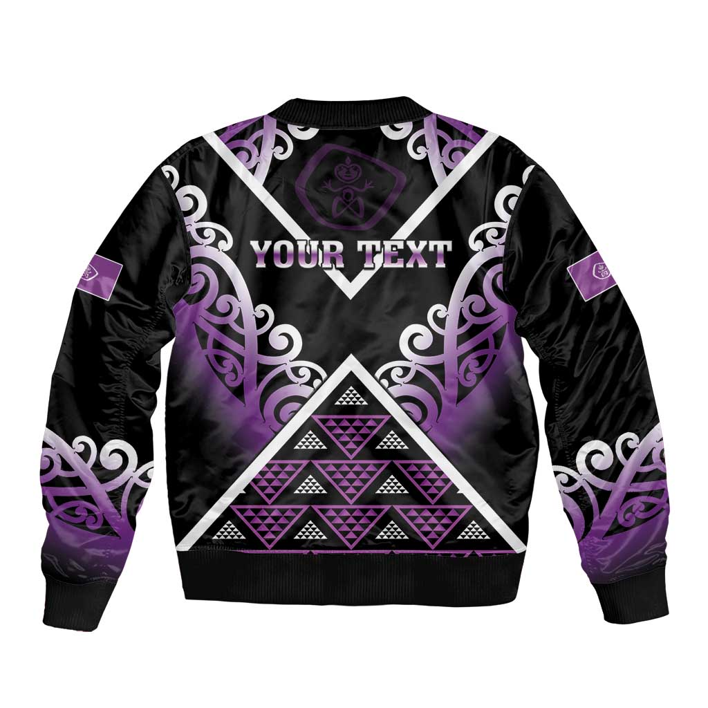 Personalised Aotearoa Moriori Bomber Jacket Maori Pattern New Zealand - Polynesian Pride
