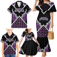 Personalised Aotearoa Moriori Family Matching Mermaid Dress and Hawaiian Shirt Maori Pattern New Zealand LT05 - Polynesian Pride