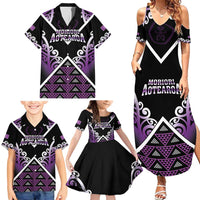 Personalised Aotearoa Moriori Family Matching Summer Maxi Dress and Hawaiian Shirt Maori Pattern New Zealand LT05 - Polynesian Pride