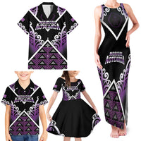 Personalised Aotearoa Moriori Family Matching Tank Maxi Dress and Hawaiian Shirt Maori Pattern New Zealand LT05 - Polynesian Pride