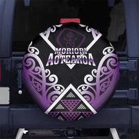 Aotearoa Moriori Spare Tire Cover Maori Pattern New Zealand LT05 No hole Purple - Polynesian Pride