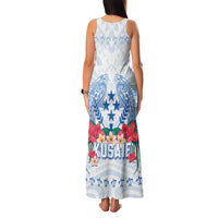 Happy Kosrae Liberation Day Family Matching Tank Maxi Dress and Hawaiian Shirt Polynesian Shark Turtle Motif LT05 - Polynesian Pride