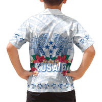 Happy Kosrae Liberation Day Hawaiian Shirt Polynesian Shark Turtle Motif