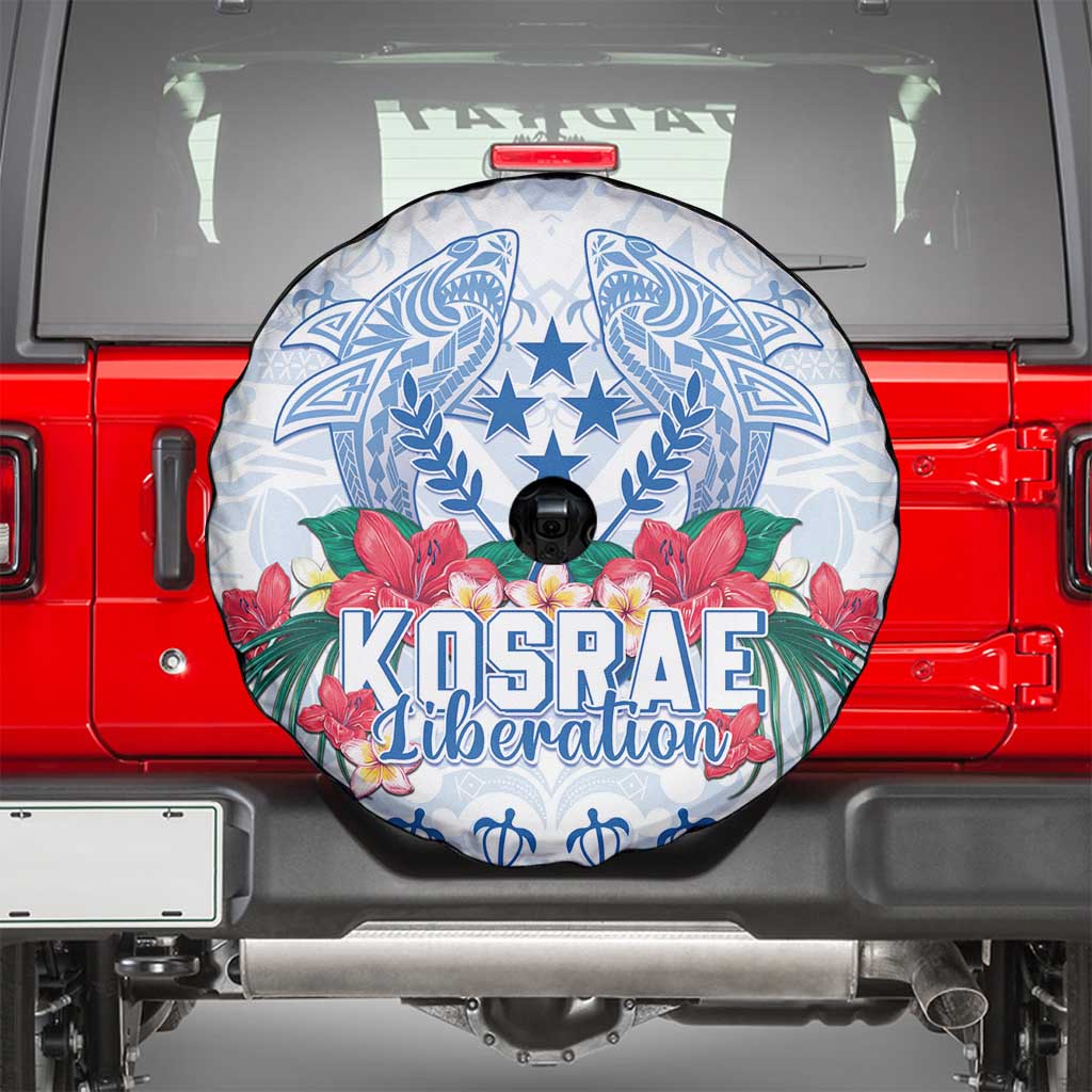 Happy Kosrae Liberation Day Spare Tire Cover Polynesian Shark Turtle Motif LT05 - Polynesian Pride