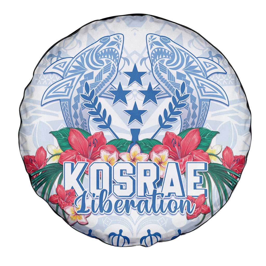 Happy Kosrae Liberation Day Spare Tire Cover Polynesian Shark Turtle Motif LT05 - Polynesian Pride