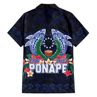 Happy Pohnpei Liberation Day Family Matching Long Sleeve Bodycon Dress and Hawaiian Shirt Polynesian Shark Turtle Motif LT05 - Polynesian Pride