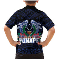Happy Pohnpei Liberation Day Family Matching Mermaid Dress and Hawaiian Shirt Polynesian Shark Turtle Motif LT05 - Polynesian Pride