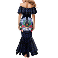 Happy Pohnpei Liberation Day Family Matching Mermaid Dress and Hawaiian Shirt Polynesian Shark Turtle Motif LT05 - Polynesian Pride