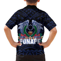 Happy Pohnpei Liberation Day Family Matching Tank Maxi Dress and Hawaiian Shirt Polynesian Shark Turtle Motif LT05 - Polynesian Pride