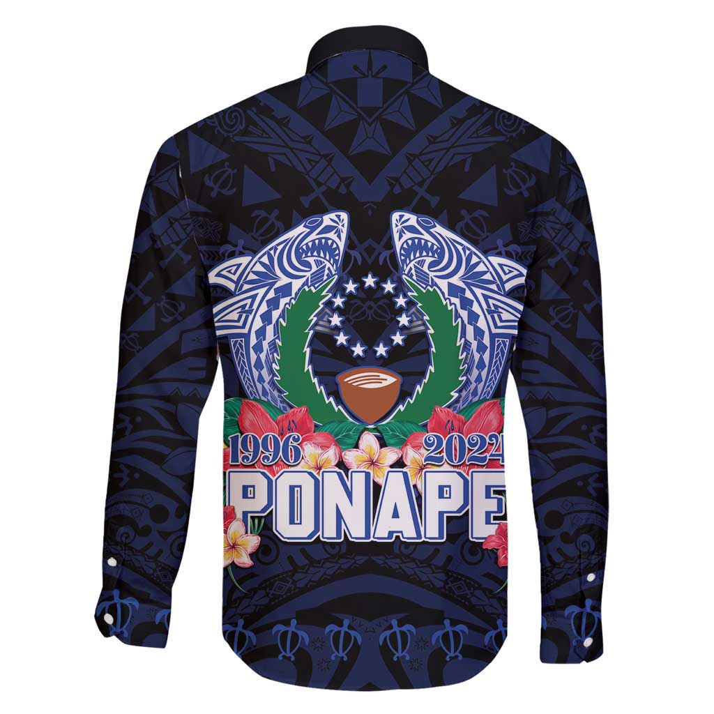 Happy Pohnpei Liberation Day Family Matching Tank Maxi Dress and Hawaiian Shirt Polynesian Shark Turtle Motif LT05 - Polynesian Pride