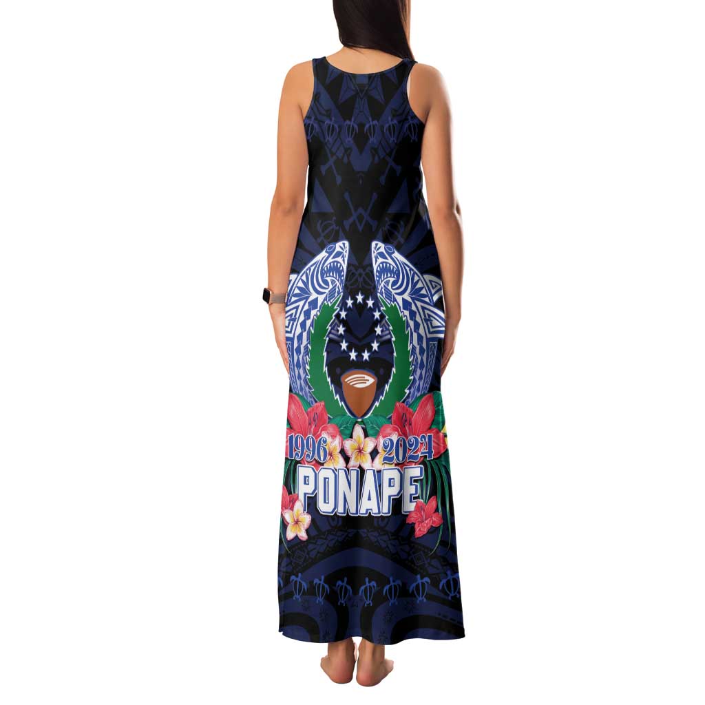 Happy Pohnpei Liberation Day Family Matching Tank Maxi Dress and Hawaiian Shirt Polynesian Shark Turtle Motif LT05 - Polynesian Pride