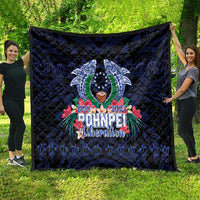 Happy Pohnpei Liberation Day Quilt Polynesian Shark Turtle Motif