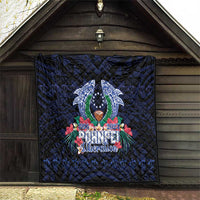 Happy Pohnpei Liberation Day Quilt Polynesian Shark Turtle Motif