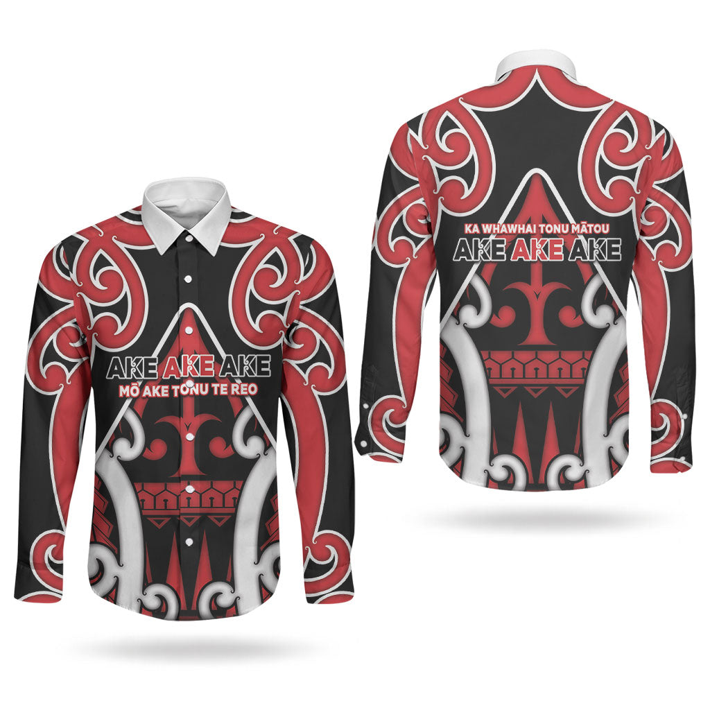 New Zealand Maori Language Week Couples Matching Mermaid Dress and Long Sleeve Button Shirt Mo Ake Tonu Te Reo