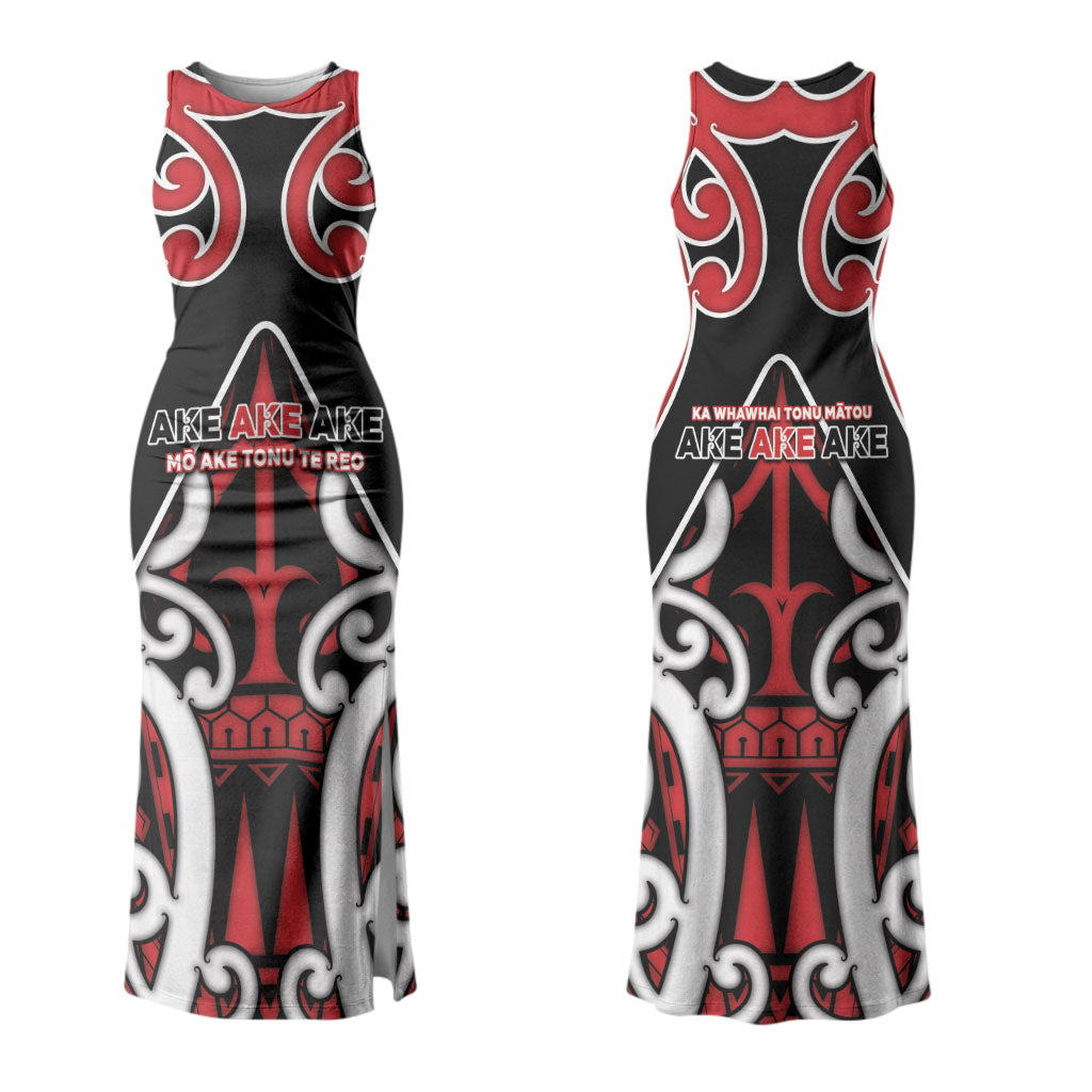 New Zealand Maori Language Week Couples Matching Tank Maxi Dress and Hawaiian Shirt Mo Ake Tonu Te Reo