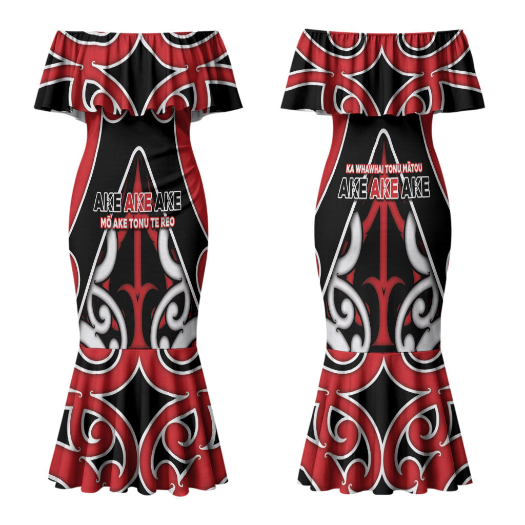 New Zealand Maori Language Week Family Matching Mermaid Dress and Hawaiian Shirt Mo Ake Tonu Te Reo
