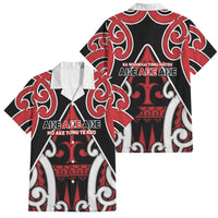 New Zealand Maori Language Week Family Matching Off The Shoulder Long Sleeve Dress and Hawaiian Shirt Mo Ake Tonu Te Reo